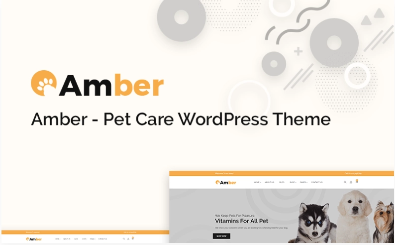 Discover Amber – Pet Care WooCommerce Theme