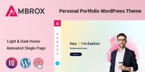 Ambrox theme is an amazing Minimal Personal Portfolio WordPress Theme which is extremely easy to use. Besides its unique and modern look