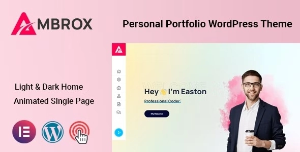 Ambrox theme is an amazing Minimal Personal Portfolio WordPress Theme which is extremely easy to use. Besides its unique and modern look