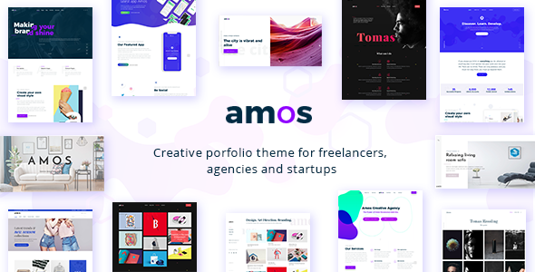 Amos – Creative WordPress Theme for Agencies  Freelancers: A Gist Meet Amos