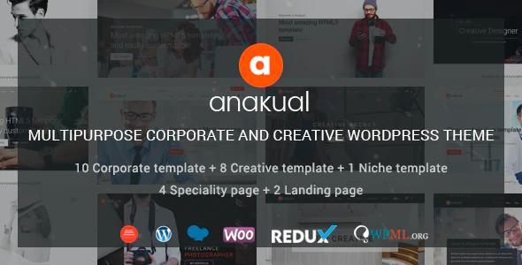 Anakual – Multipurpose Corporate and Creative WordPress Theme Looking for a versatile and stylish WordPress theme to give your business or creative project an edge? Look no further than the Anakual – Multipurpose Corporate and Creative WordPress Theme. It's sleek