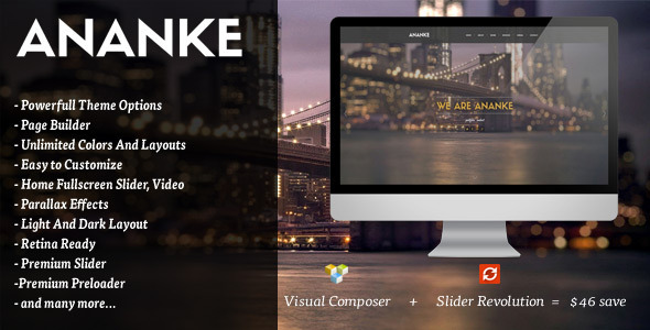 Ananke: One Page Parallax WordPress Theme Hey