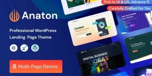 Anaton is a Responsive quick and easy customizable Modern SaaS Landing Page WordPress Theme it’s suitable for SaaS landing