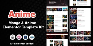 Anime – Manga  Anime Elements template kit designed to publish news