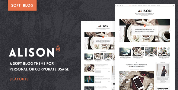 The Anne Alison Soft Personal Blog Theme is a stylish and modern WordPress theme designed for personal bloggers. It features a clean and minimalistic design with a focus on readability and user experience. The theme is fully responsive