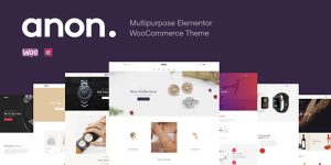 Anon Multipurpose Elementor  WooCommerce Themes is a versatile and modern theme available on Themeforest. It is built with Elementor