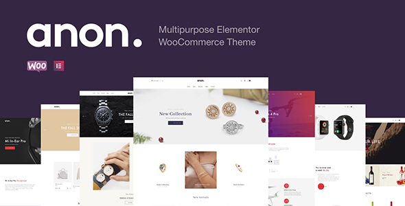 Anon Multipurpose Elementor  WooCommerce Themes is a versatile and modern theme available on Themeforest. It is built with Elementor