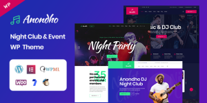 Elevate your night club with Anondho WordPress theme! Stylish