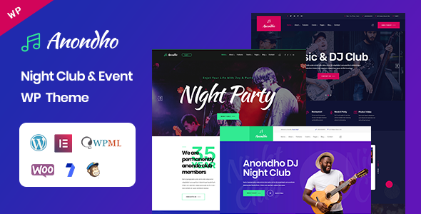 Elevate your night club with Anondho WordPress theme! Stylish