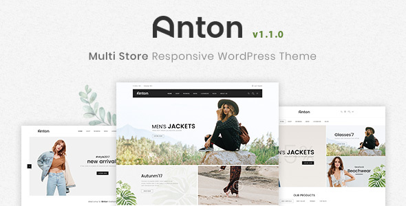 The Anton Multi-Store Responsive WordPress theme is a versatile and modern theme suitable for a variety of online stores. It comes with a clean and professional design that is fully customizable to suit your brand's aesthetic. The theme is fully responsive