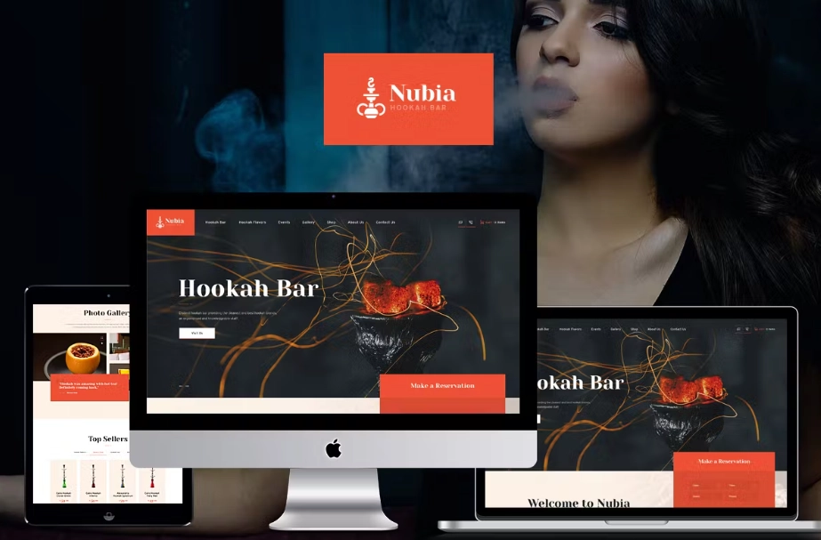 Anubia is modern  alluring Hookah Bar WordPress Theme. It will be a great help if you wish to build a website for your hookah bar