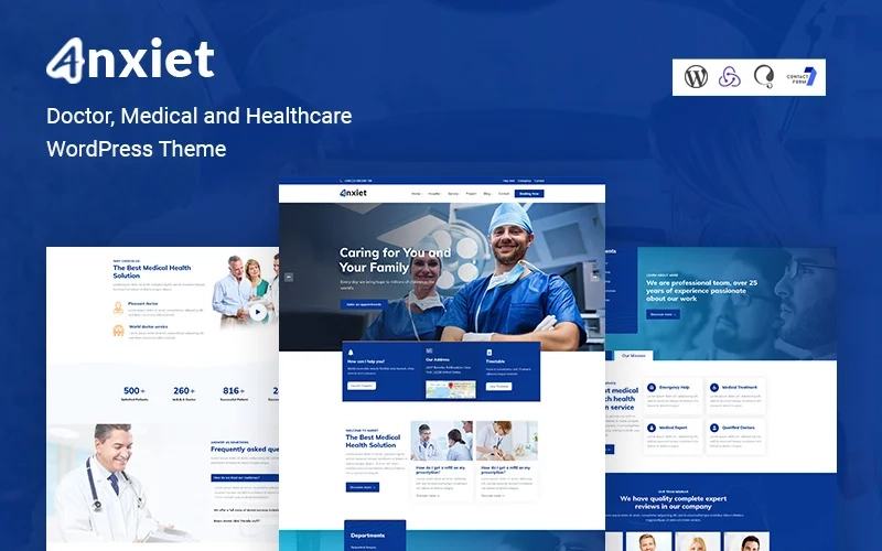 Anxiet is a Medical responsive WordPress Theme. The theme has more function and highly customize option. every element has more than 5+ style. we added every element to make your own website into our theme. you can create any kind of medical website using the theme.