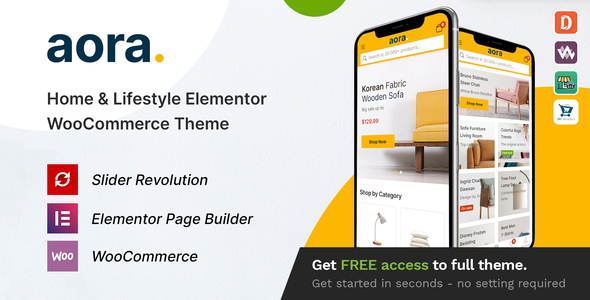 Aora – Home  Lifestyle Elementor WooCommerce Theme Craving a fresh look for your online store? Enter the Aora – Home  Lifestyle Elementor WooCommerce Theme. This versatile