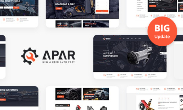 The Apar Auto Parts WordPress Shop Theme is a premium theme designed for online auto parts stores. It offers a modern and sleek design with a focus on user experience and functionality. The theme is fully responsive