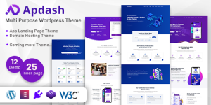 Apdash – App Landing WordPress Theme For all you WordPress enthusiasts and developers out there