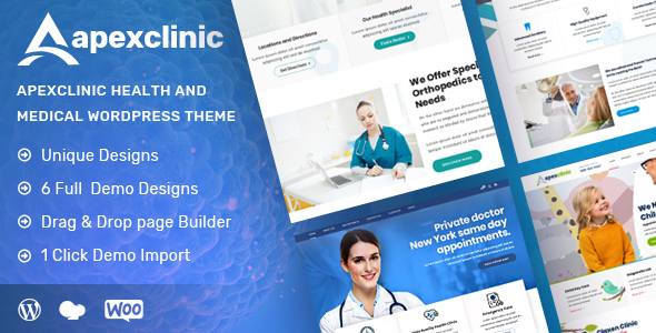 Elevate your health  medical website with ApexClinic. Fully responsive