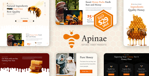 Apinae - Beekeeping and Honey Shop Theme: The Sweetest Theme for Your Honey Business! Welcome to the world of Apinae - Beekeeping and Honey Shop Theme