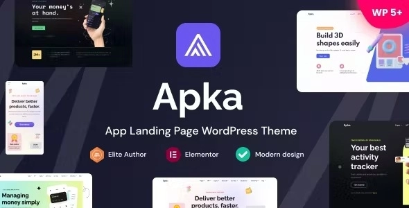 Apka is a modern and creative WordPress theme designed for app and software presentations