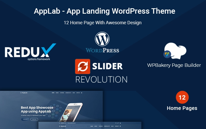 AppLab is a Clean and Modern Responsive App Landing WordPress theme. It is well organized