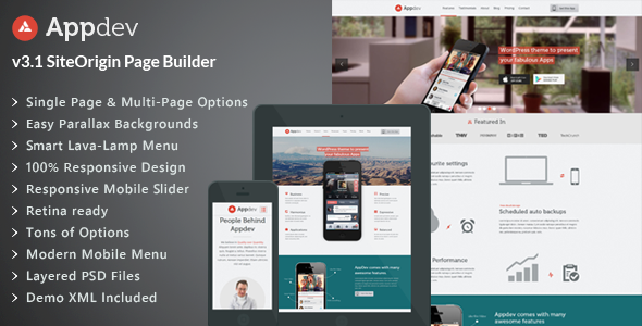 The Appdev Mobile App Showcase WordPress theme is a highly customizable and responsive theme designed specifically for showcasing mobile apps. It has a clean and modern design with various layout options to choose from. The theme is also compatible with all major browsers and devices