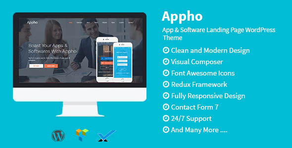 Appho is a modern and responsive WordPress theme designed for app and software landing pages. It is suitable for showcasing your product or service and promoting it to potential customers. The theme comes with a clean and professional design