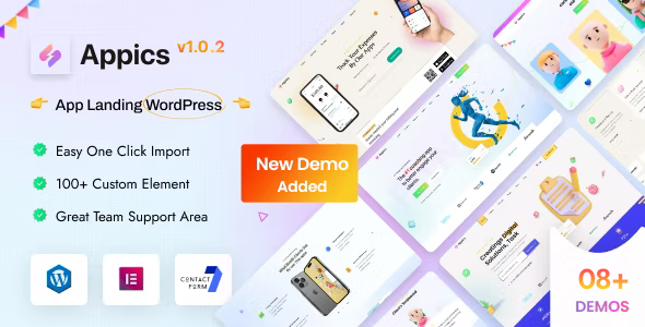 Discover Appics App Landing Page WordPress Theme for a sleek