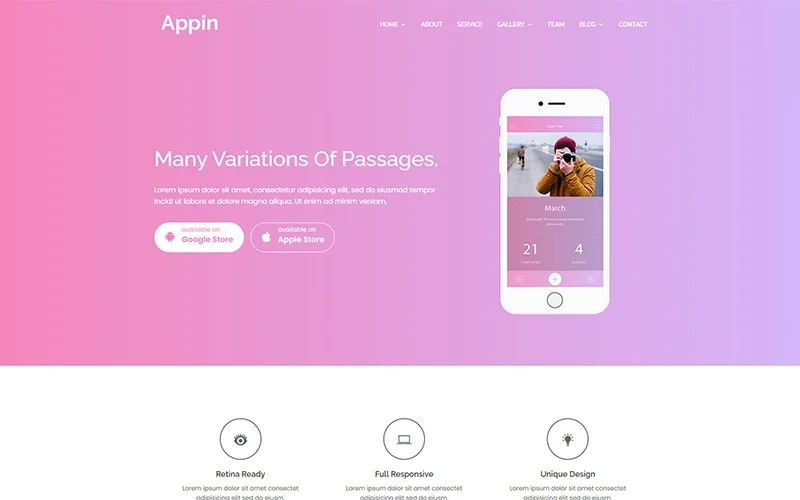 Appin is a new Apps Business WordPress Responsive theme. Appin for baffler color