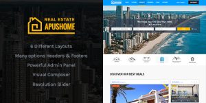 The APUSHOME Real Estate WordPress theme is a modern and professional template designed specifically for real estate websites. It offers a clean and user-friendly interface