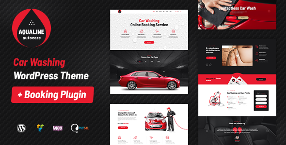 Aqualine – Car Washing Service WordPress Theme Introducing Aqualine