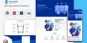 Aquashift is used for natural water delivery service and that can help you boost your sales and made with Elementor and content of diverage and cold form.