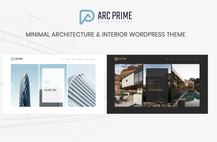 Arc Prime Architecture  Interior WordPress Theme is perfect if you like a minimal