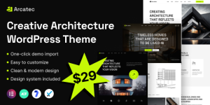 Discover Arcatec – the perfect WordPress theme for architecture and interior design. Stunning visuals