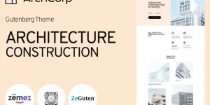 Meet an up-to-date and eye-catching architecture construction template for Gutenberg - ArchCorp. This template is created for such companies that get a buzz out of house creation and making something brand-new. Your customers will e satisfied with the pleasant colors and a diversity of the ready-made pages that are perfect…