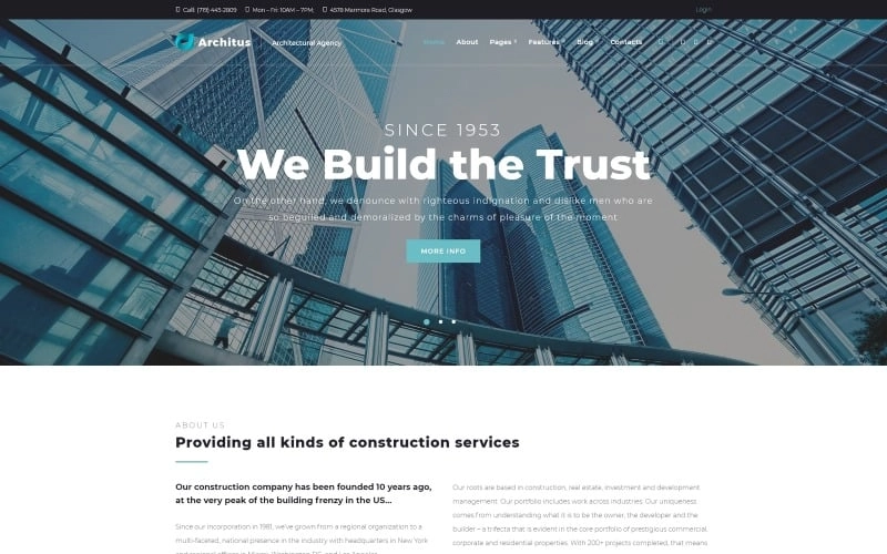 This fully responsive Construction Company WordPress Theme will help you to create a fully-functional