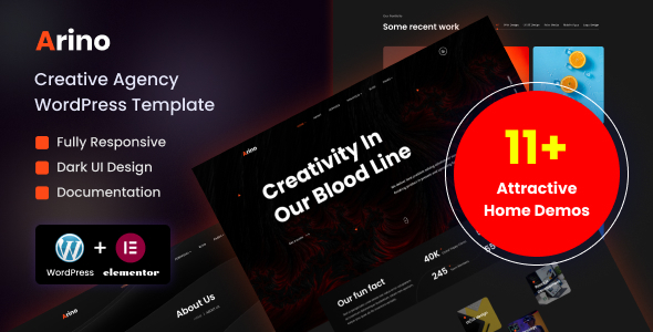 Arino - Creative Agency WordPress Theme: The Ultimate Design Solution for Your Agency Welcome to the world of stunning web designs with the Arino - Creative Agency WordPress Theme! This premium theme