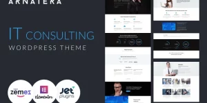 Need a stylish theme to take your IT consulting company online? Meet this fully responsive and fully editable Arnatera! It boasts an in-style minimalist design that will definitely make your visitors click your site's link over and over again. A professional-looking About page together with a rich number of additional…