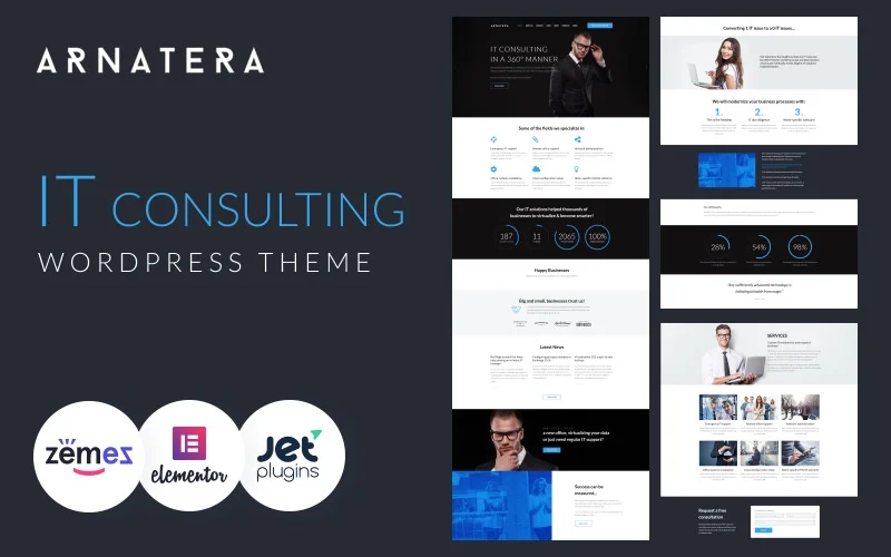 Need a stylish theme to take your IT consulting company online? Meet this fully responsive and fully editable Arnatera! It boasts an in-style minimalist design that will definitely make your visitors click your site's link over and over again. A professional-looking About page together with a rich number of additional…