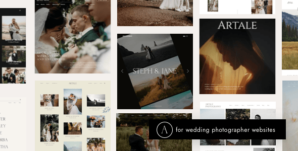 Artale | Wedding Photography WordPress Are you a wedding photographer on the lookout for the perfect digital showcase? Look no further than Artale | Wedding Photography WordPress theme. Designed with the aspiring wedding photographer in mind