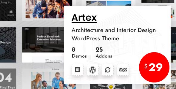 Artex - Architecture  Interior WordPress Theme: A Gateway to Gorgeous Designs If you're looking to design a stunning and professional website for an architecture firm or interior design business