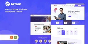 Artom - Modern  Multipurpose WordPress Theme is a high-quality Theme with a unique style and clean code. You can use it for multipurpose like Startup