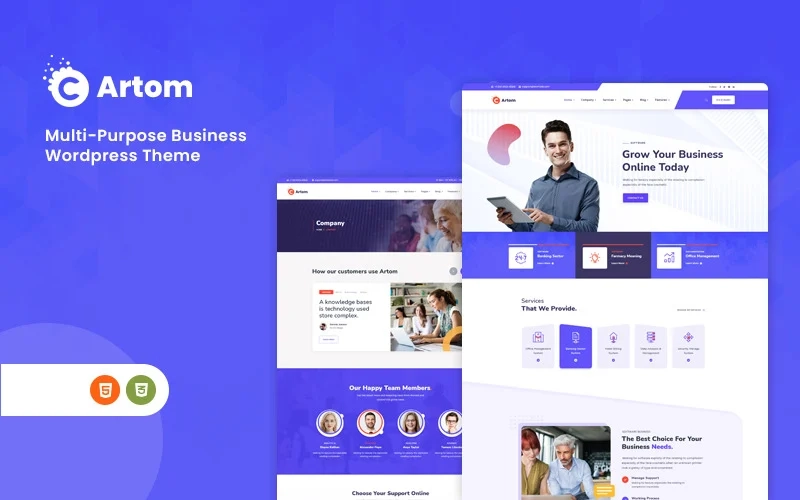 Artom - Modern  Multipurpose WordPress Theme is a high-quality Theme with a unique style and clean code. You can use it for multipurpose like Startup