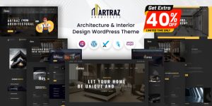 Looking to elevate your architecture and interior design portfolio? Say hello to the Artraz – Architecture and Interior Design WordPress Theme. This sleek