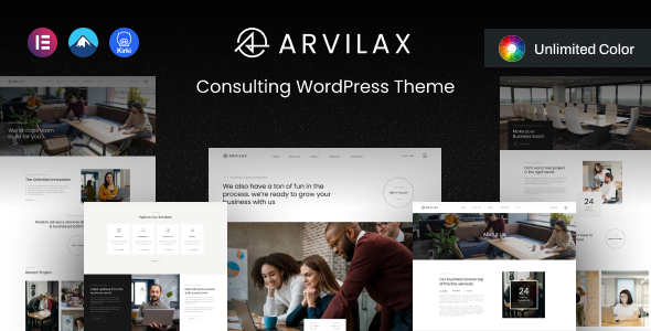 The Arvilax Business Consulting WordPress Theme is a modern and professional theme designed for businesses and consulting firms. It offers a variety of features to help create a dynamic and visually appealing website. The theme includes multiple homepage layouts