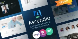 Meet an updated version of the Ascendio corporate WordPress theme for your business. This template is marvelous thanks to WordPress