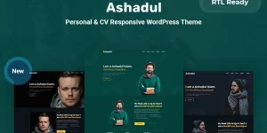 Ashadul is a Clean responsive personal WordPress theme. it's the best personal theme at a time. there have a lot of elements available on this theme. Anyone can make a website within few minutes using the theme. We used the elementor page builder. It's fully responsive to all media devices.…