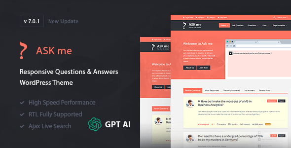 Revolutionize your QA site with the Ask Me Responsive WordPress Theme. Enjoy seamless design