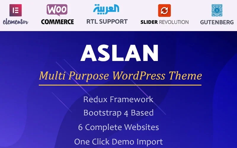 Aslan is a multi-purpose responsive WordPress Theme where you will get various complete demo website such as Agency