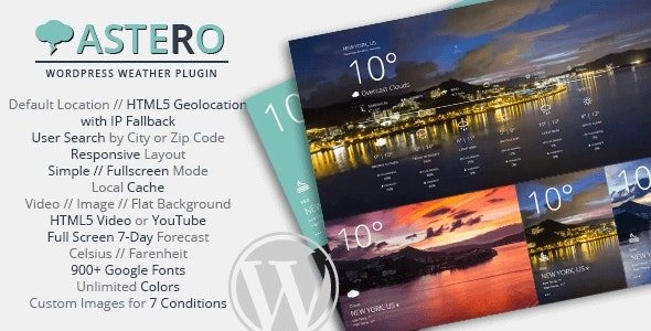 Discover the Astero WordPress Weather Plugin