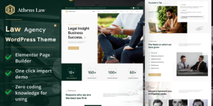 Athens is a modern and professional WordPress theme designed for law agencies. It is fully responsive and customizable