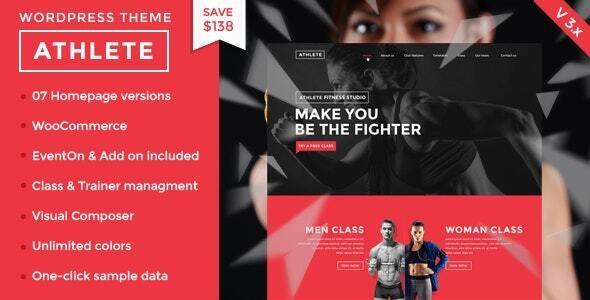 Athlete Fitness – Gym and Sport WordPress Theme Looking to build a powerful